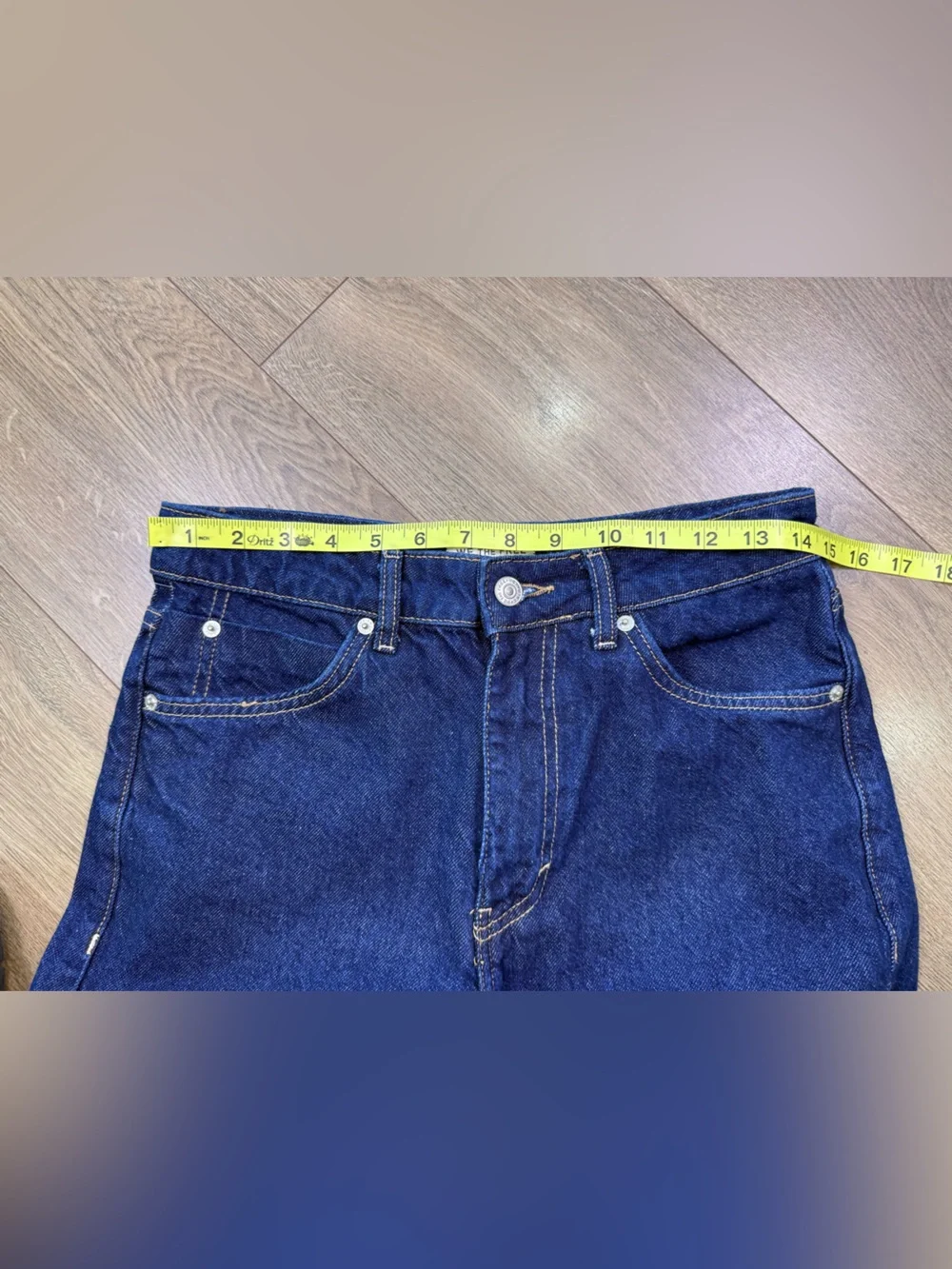 Free People We The Free Backstage Relaxed Cropped Jeans Bow Leg Dark Wash Sz 26